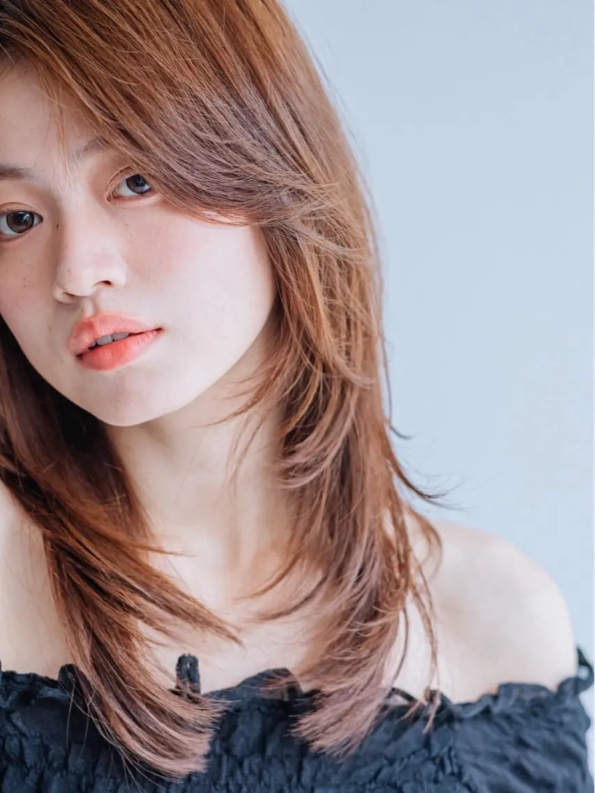セミロング カラー ヘアアレンジ カット ヘアカラー トリートメント misa🫧ナチュラ ル縮毛矯正/髪質改善のヘアスタイル