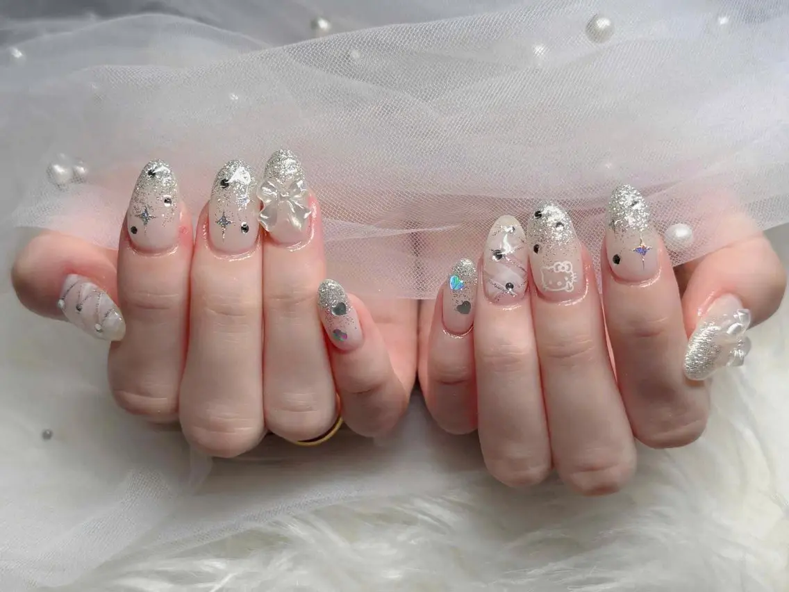 ネイル アートネイル 成人式 ジェルネイル ニュアンスネイル 夏ネイル ハンドネイル neco H.babynailのネイルデザイン