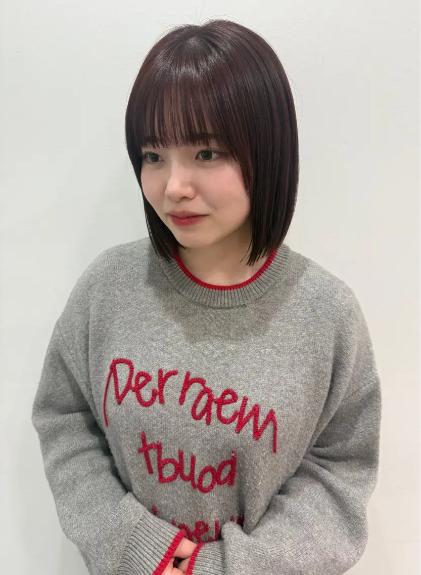 ミディアム カラー カット ヘアカラー トリートメント recipe 黒木 彩那のヘアスタイル