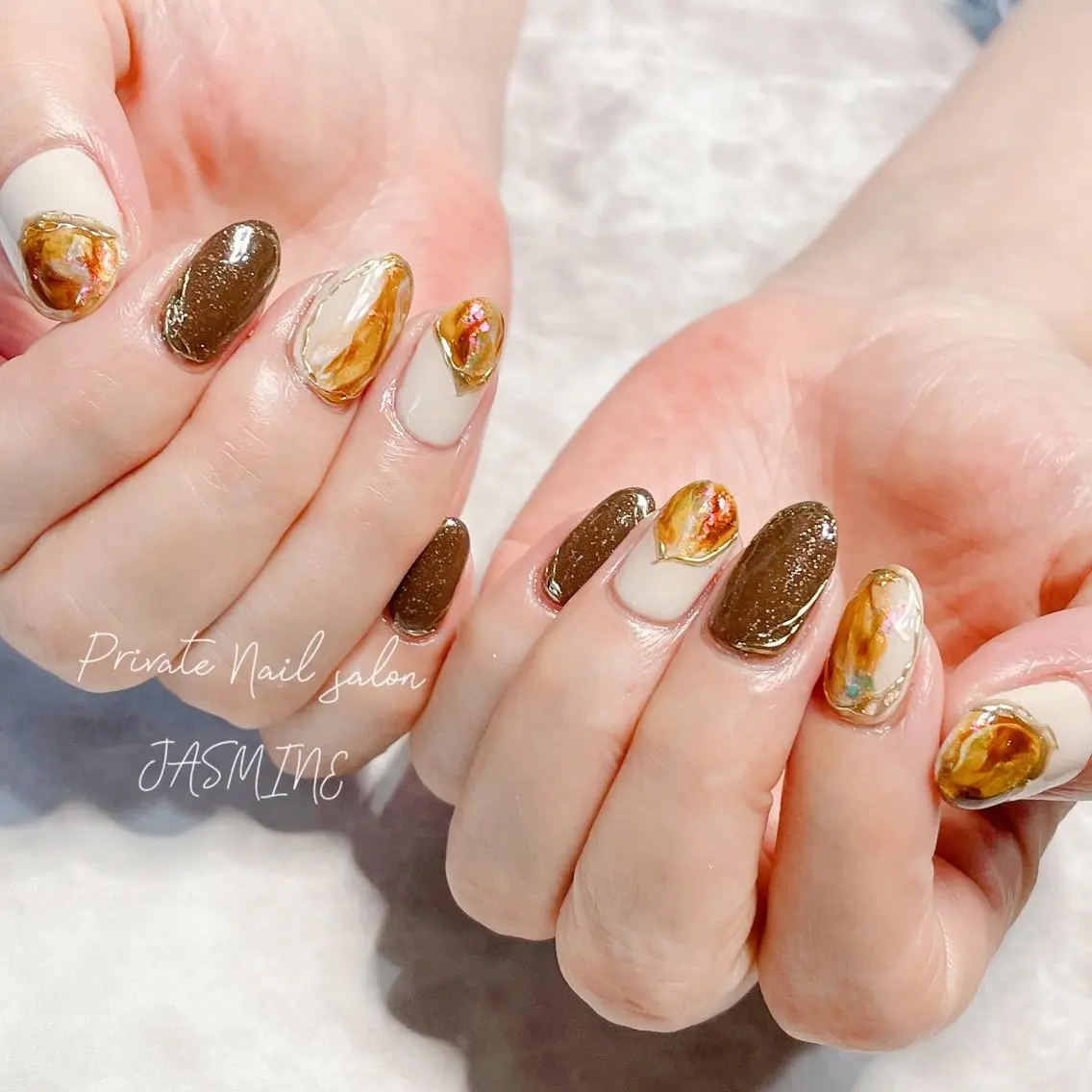 ネイル ミラーネイル ニュアンスネイル Nail salon JASMINEのネイルデザイン