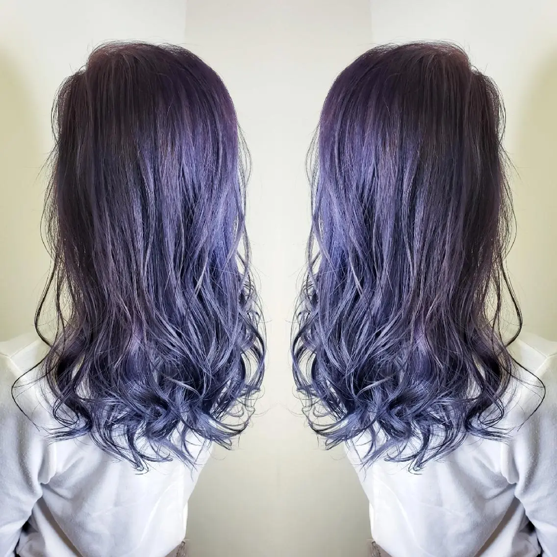 ミディアム カラー ヘアアレンジ ブルーカラー ブルーラベンダー ラベンダーカラー 【髪質改善美容師】t occa茨木篠原健太のヘアスタイル