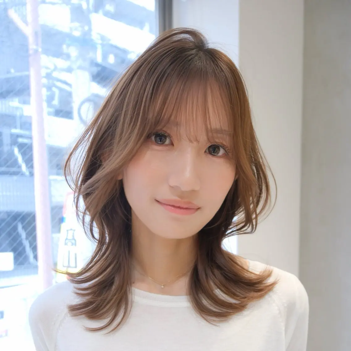 ミディアム カラー カット ヘアカラー ショウタ/レイヤーカ ット/透明感カラーのヘアスタイル