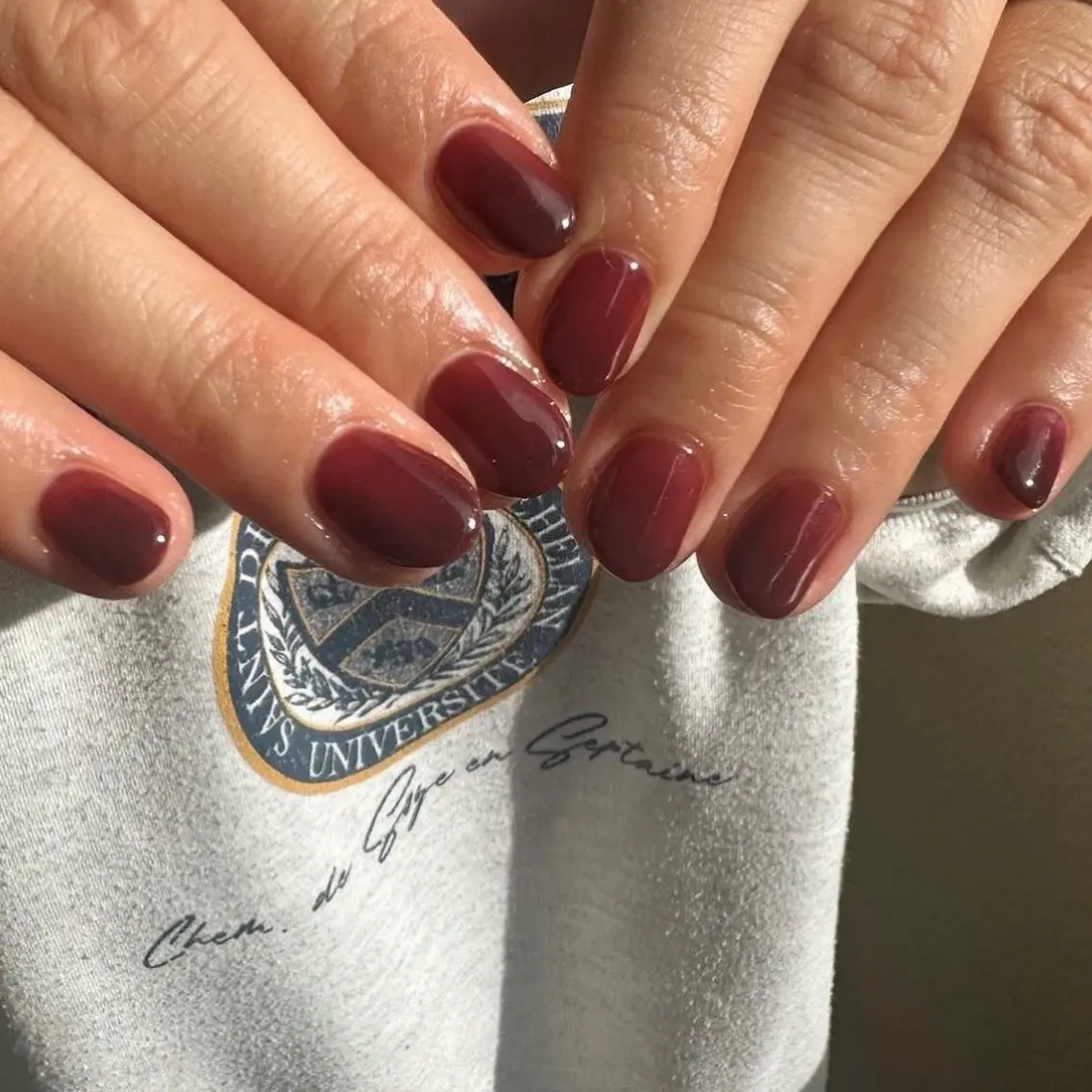 ネイル ボルドー ブラウン クリアネイル 氷ネイル・うるうるネイル 韓国ネイル 🪞KAPE NAIL 🪞のネイルデザイン