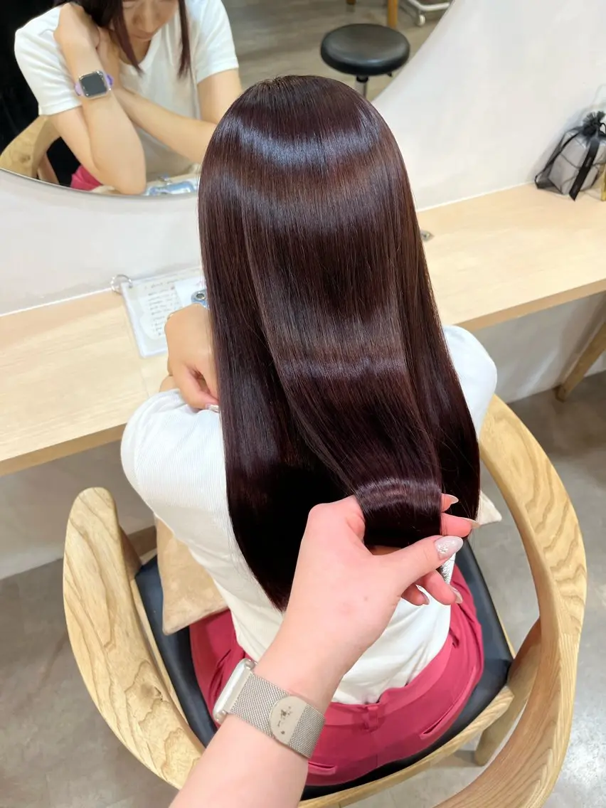【🫧 人気No.1 🫧】カット + プレミアムカラー + Aujua 5step treatment👑の写真