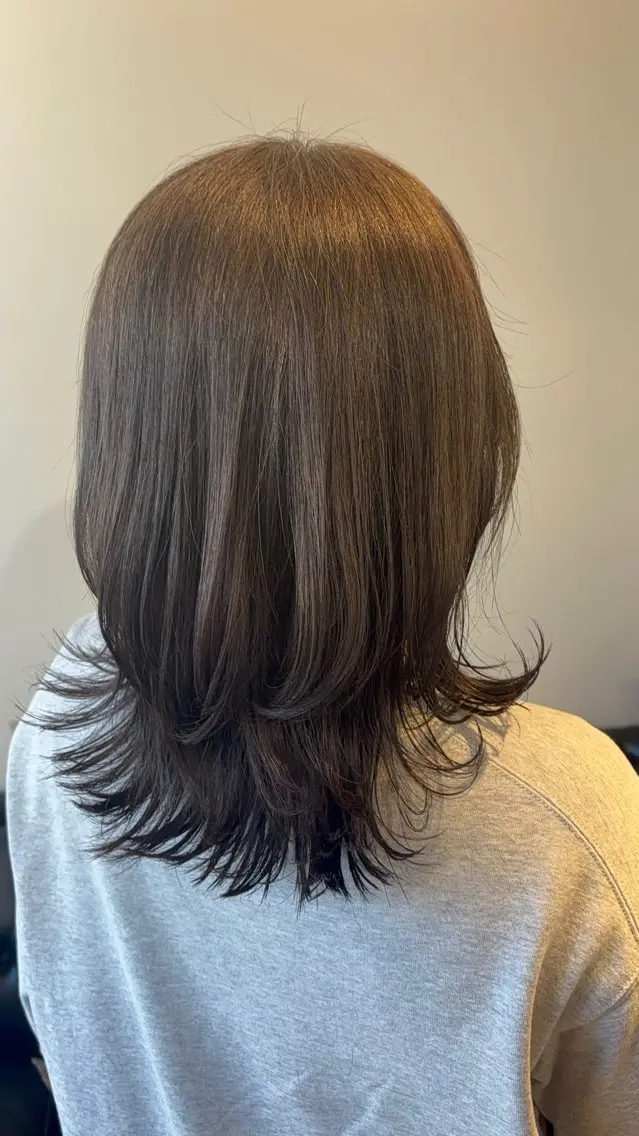 セミロング ヘアカラー トリートメント miyu/ヘアセット ブリーチモデル募集中のヘアスタイル
