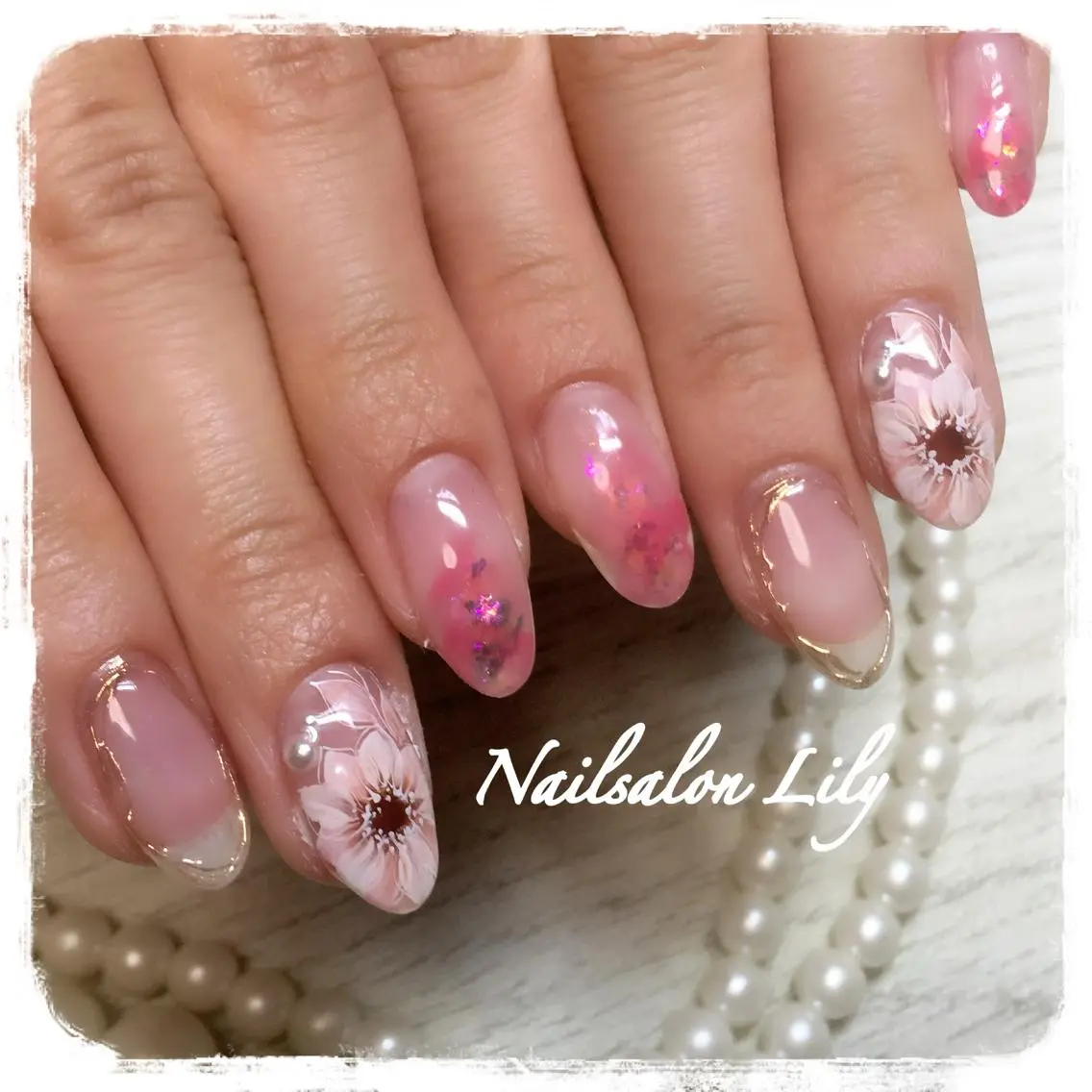 ネイル ハンドネイル Lily*nail 🌻Mii🌻のネイルデザイン