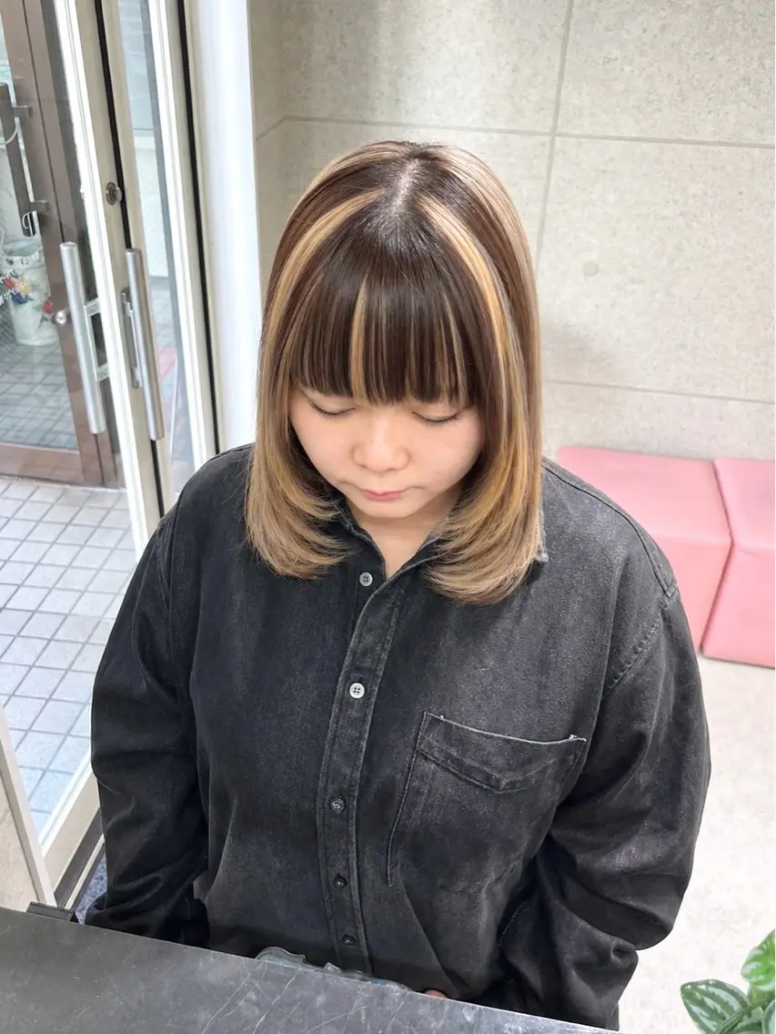 ミディアム ヘアカラー PSY(サイ)池袋 AIRIのヘアスタイル