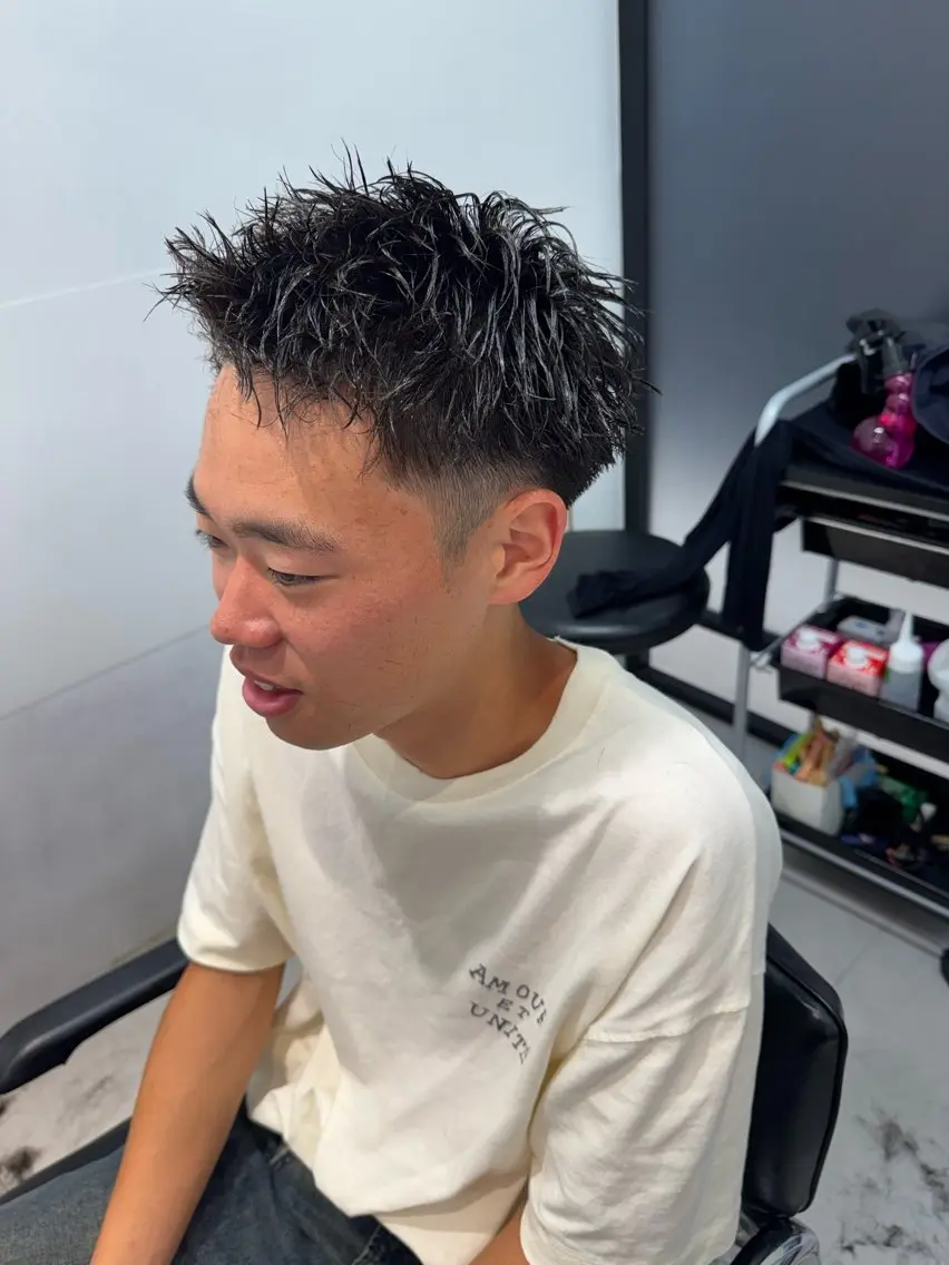 ショート パーマ ヘアアレンジ メンズ カット ヘアセット 🔥メンズ特化🔥 木村 祐太のヘアスタイル