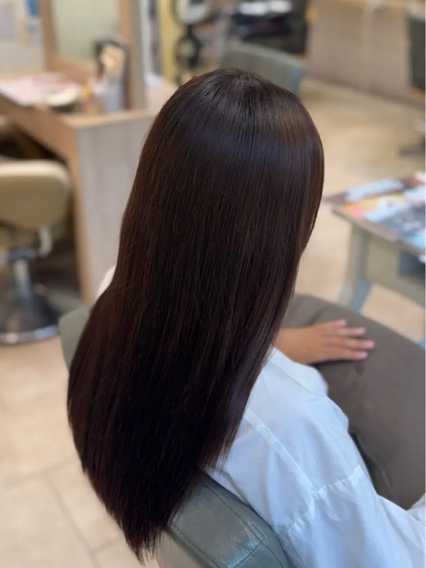ロング ヘアカラー トリートメント 艶カラー/スパ 🪽maiのヘアスタイル