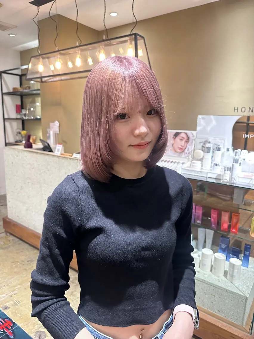 カラー ヘアカラー YUI.⋆𝜗𝜚 /レイヤー/ボブのヘアスタイル