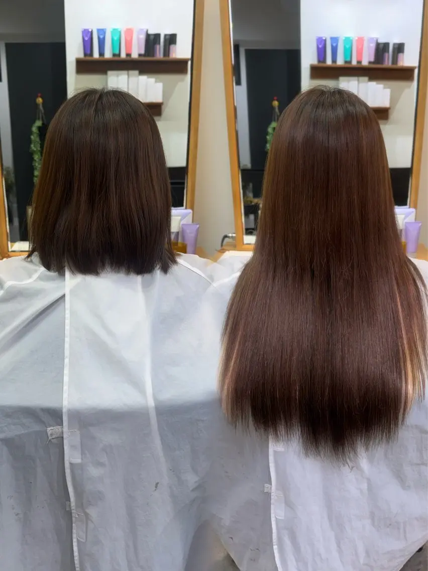 ロング カラー ヘアアレンジ シールエクステ イヤリングカラー エクステ カット エクステ ヘアセット 髪質改善縮毛矯正/ エクステ/ひふみ🌛のヘアスタイル