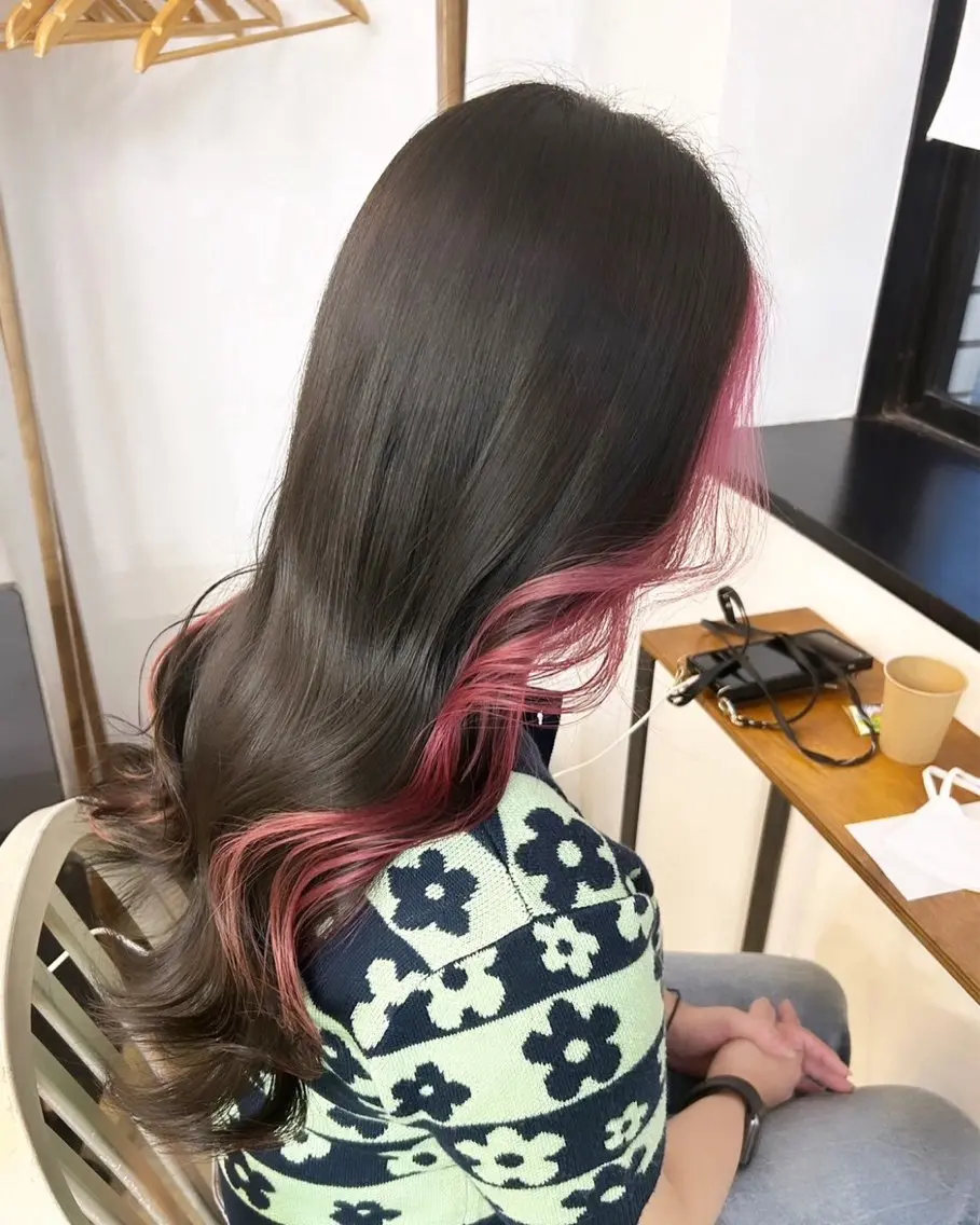 ロング カラー エクステ 🎀モテ暖色× エクステ🎀あかりのヘアスタイル