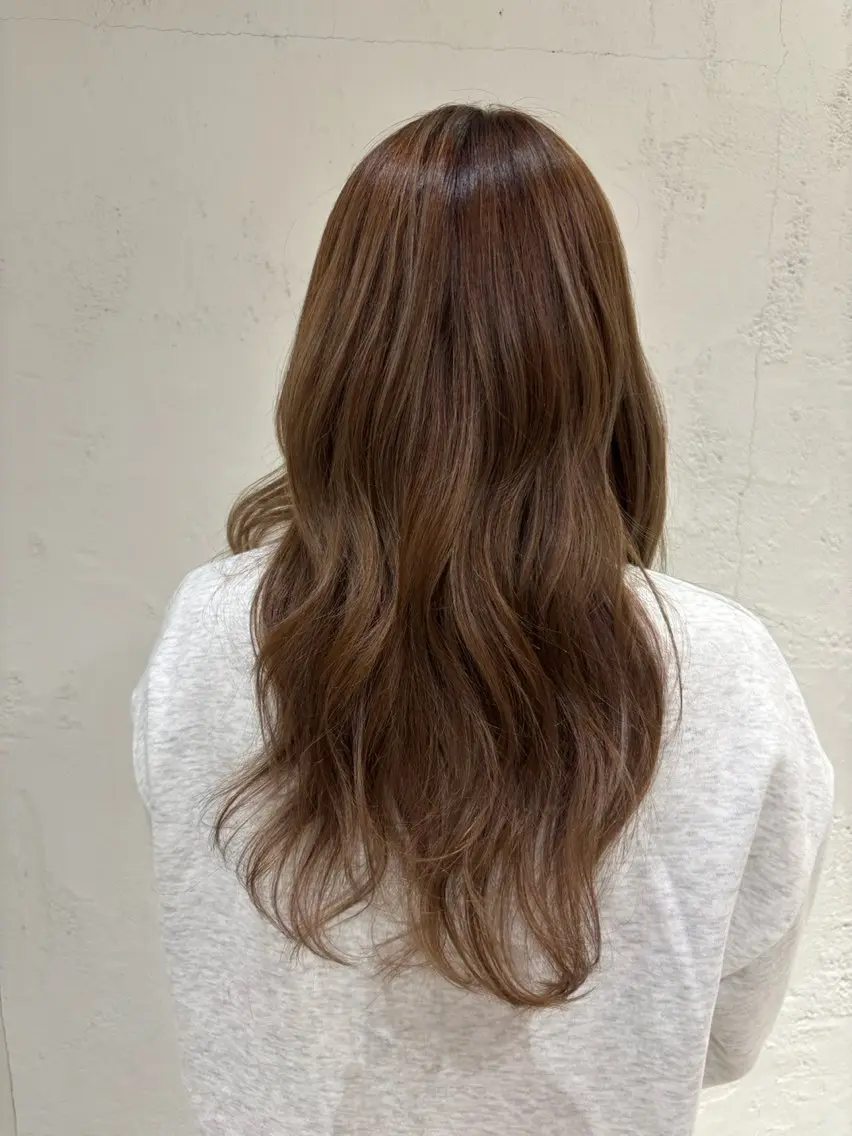 ロング ヘアカラー トリートメント 大人カラー✳︎ボブ 横関由美のヘアスタイル