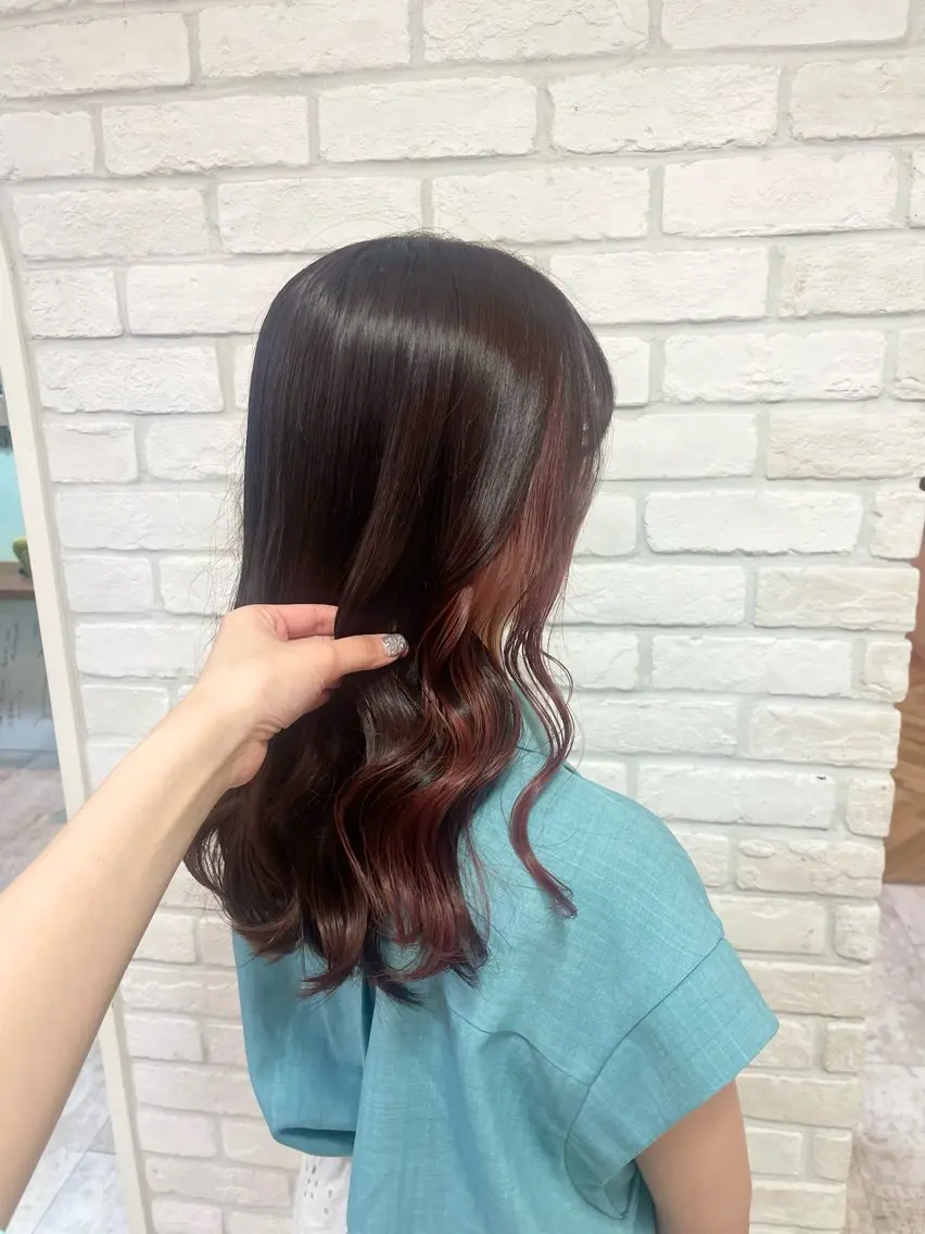 セミロング カラー イヤリングカラー ピンクカラー ダブルカラー/ レイヤー🍒齋藤 澪のヘアスタイル