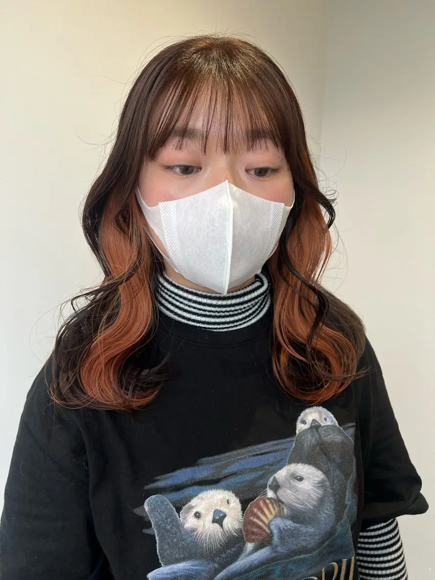 セミロング カット ヘアカラー トリートメント ダブルカラー🩰 CHIHIRO👒のヘアスタイル
