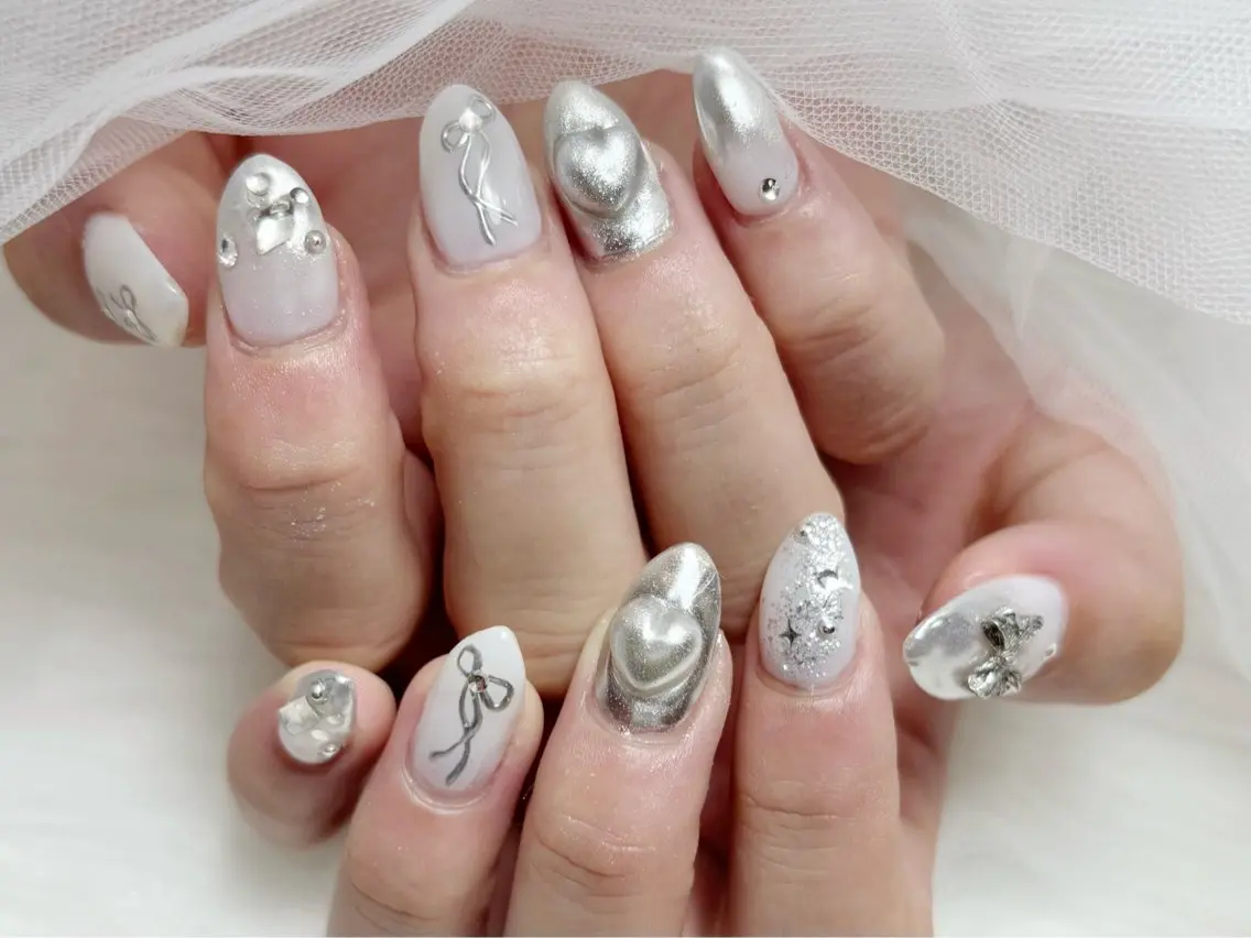 セミロング ハンドネイル Conjunim MAMI🎀✨のネイルデザイン