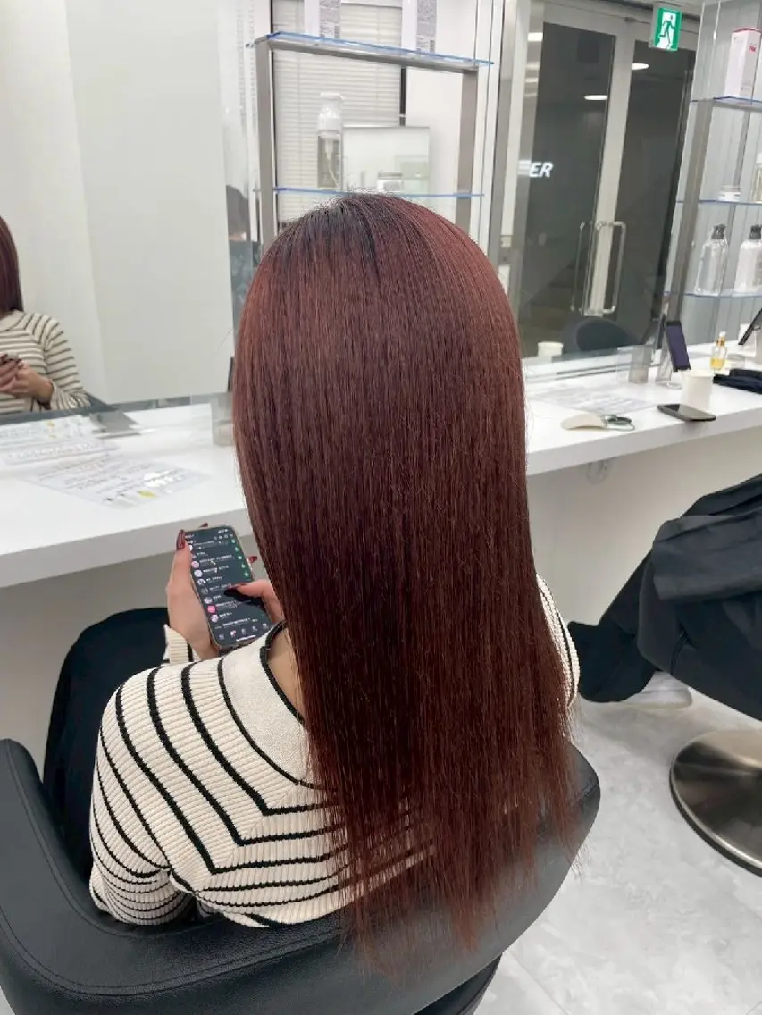 カラー ブリーチ ケアブリーチ 髪質改善 縮毛矯正 🍒renka🍒 ボブ/ショート/暖色のヘアスタイル