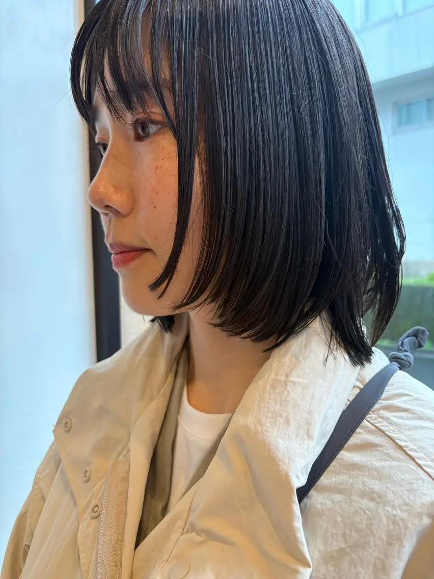 ミディアム カット 田村優 能見台のヘアスタイル