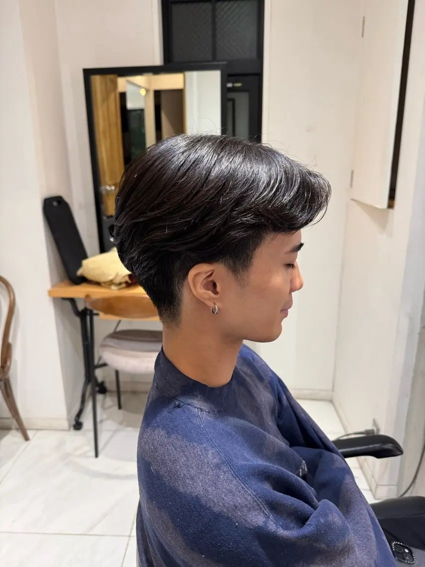 ショート パーマ メンズ カット 艶髪/ボブモデル 募集🫧Terukaのヘアスタイル