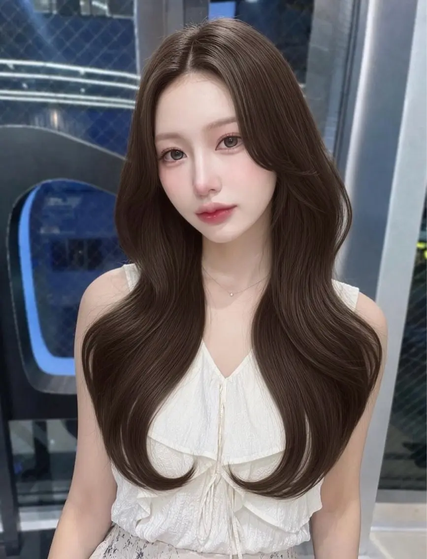 ロング カラー オリーブカラー カット ヘアカラー トリートメント 渋谷韓国レイヤー /SAYAKA🩶ᩚのヘアスタイル