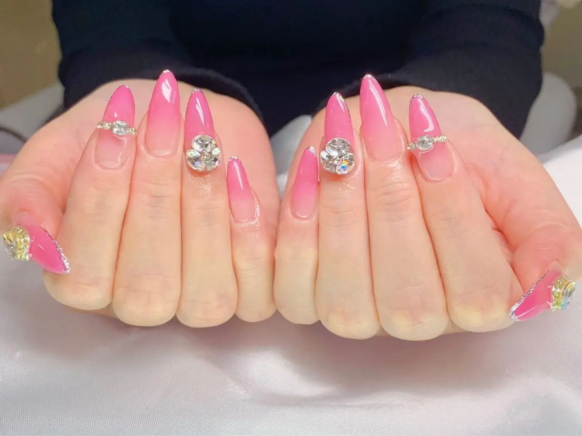 ネイル オーロラネイル フレンチネイル 韓国ネイル スカルプネイル 春ネイル hami nailのネイルデザイン