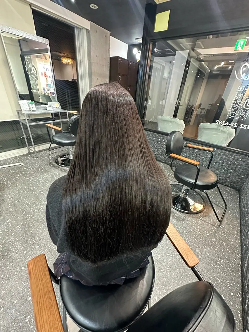 ロング カラー パーマ カット ヘアカラー 縮毛矯正 トリートメント 髪質改善⭐️縮毛矯正 中野⭐️Rinaのヘアスタイル