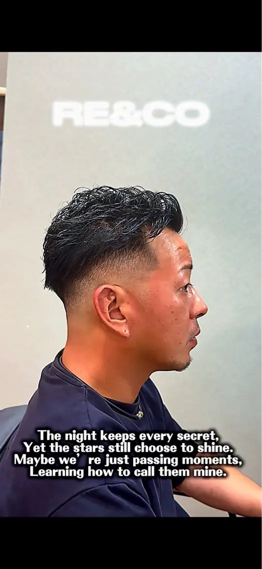 ショート パーマ カット パーマ RE&COメンズ専門 リュウタのヘアスタイル