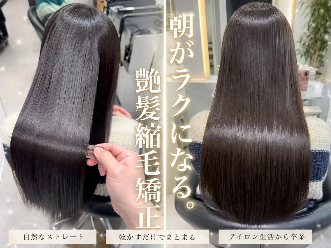 ロング カット ヘアカラー 縮毛矯正 トリートメント レイヤー縮毛矯正 カラー/虎白のヘアスタイル