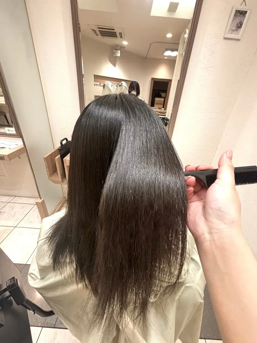 ミディアム 縮毛矯正 🍒Ash国立 阿部妃南🍒のヘアスタイル