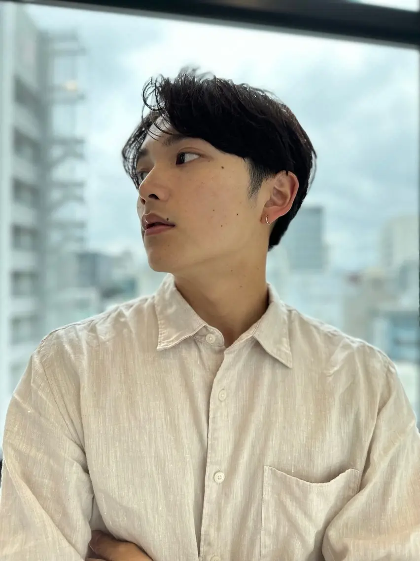 パーマ メンズ メンズパーマ ニュアンスパーマ 10月限定モニター 髪質改善美髪矯正のヘアスタイル