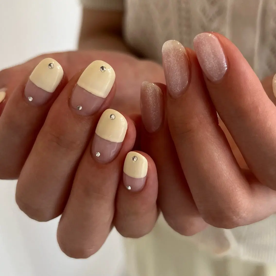 ネイル フレンチネイル ワンカラーネイル luster shihoのネイルデザイン