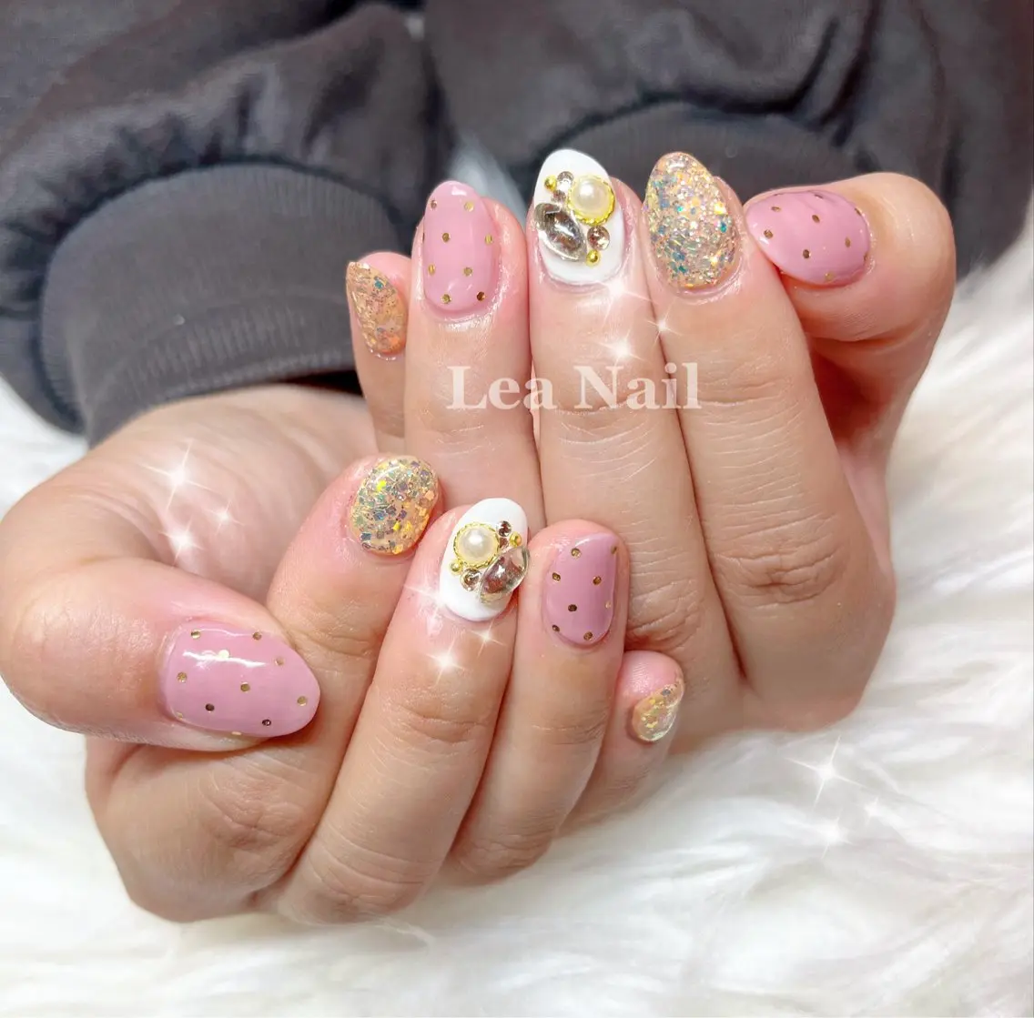 ネイル 入学式 卒業式 ハンドネイル Lea Nailのネイルデザイン