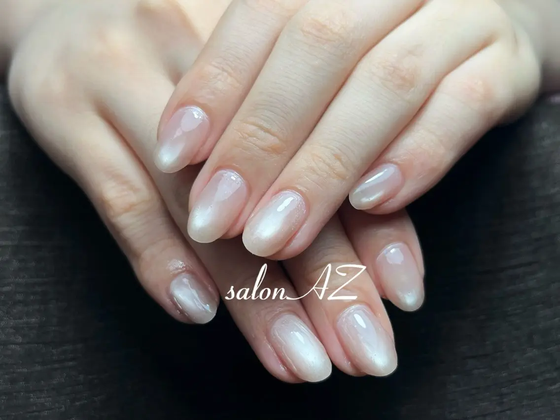 ネイル アートネイル 長さ出し フットネイル フレンチネイル ジェルネイル salon AZのネイルデザイン