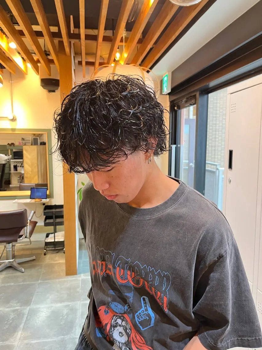 ショート カラー パーマ メンズ カット パーマ 割引中‼️縮毛矯正 船橋駅5分/鈴木杏美のヘアスタイル