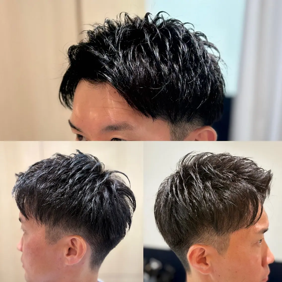 ショート カラー メンズ カット ヘアカラー メンズカットフェード パーマ/前山竜貴のヘアスタイル