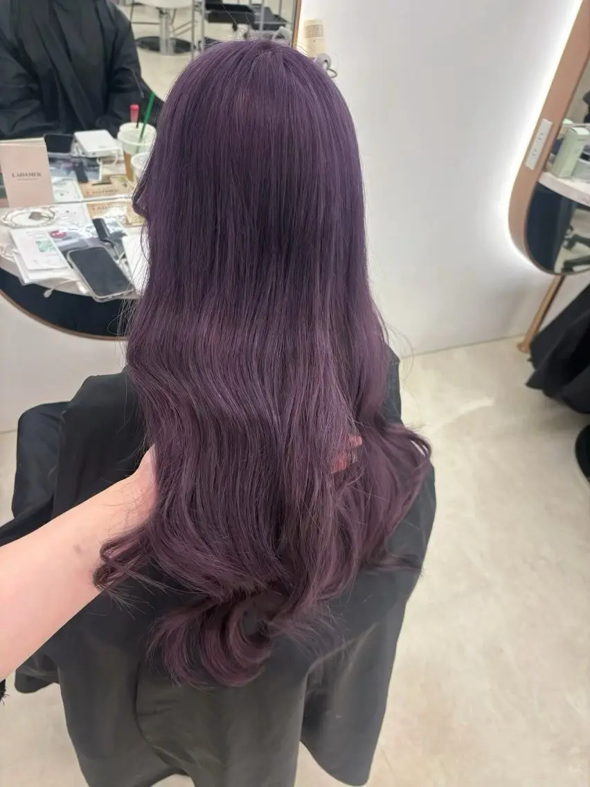 ロング カラー ヘアカラー トリートメント ayano/ ピンク/ラベンダーのヘアスタイル