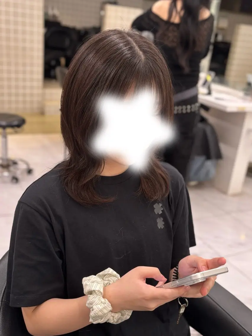 ミディアム カラー カット ヘアカラー トリートメント ヘッドスパ y2k✩︎⡱ハッシュ レイヤー/ブラウンのヘアスタイル