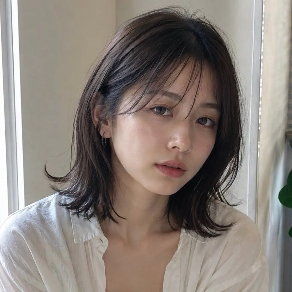 ミディアム カラー ヘアカラー はるな/透明感カラー /暖色カラーのヘアスタイル