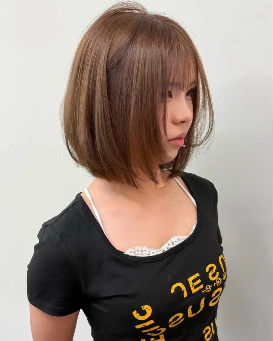 ミディアム カラー ヘアカラー LAKING あおいのヘアスタイル