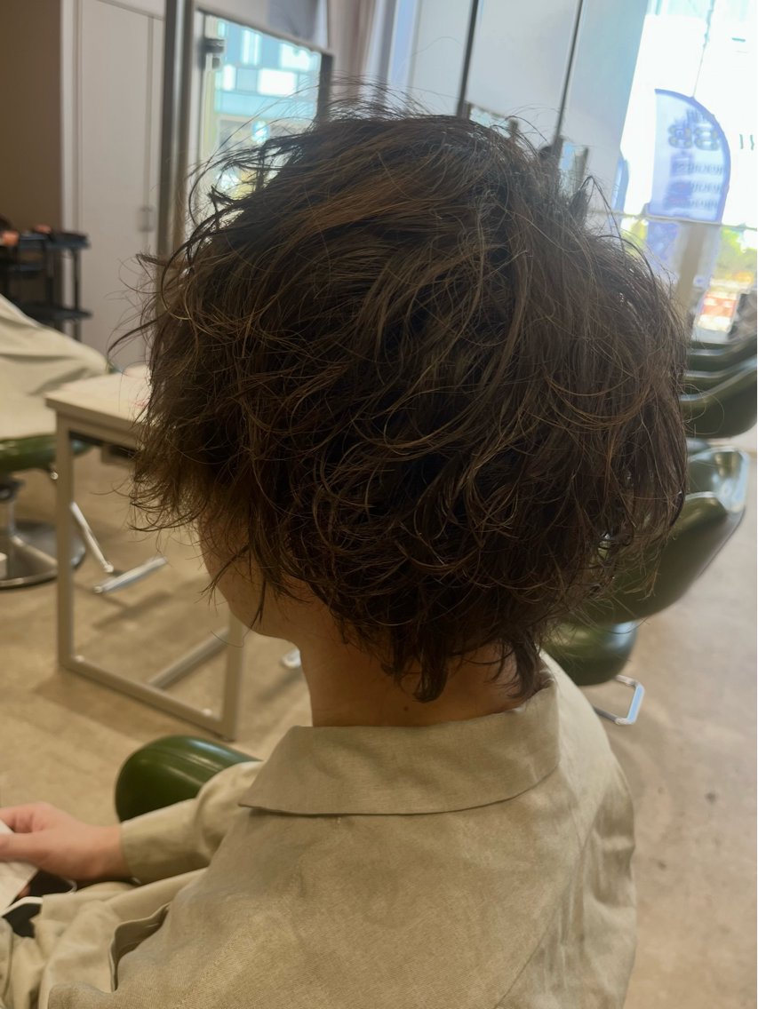 ショート パーマ パーマ はせがわ りえのヘアスタイル