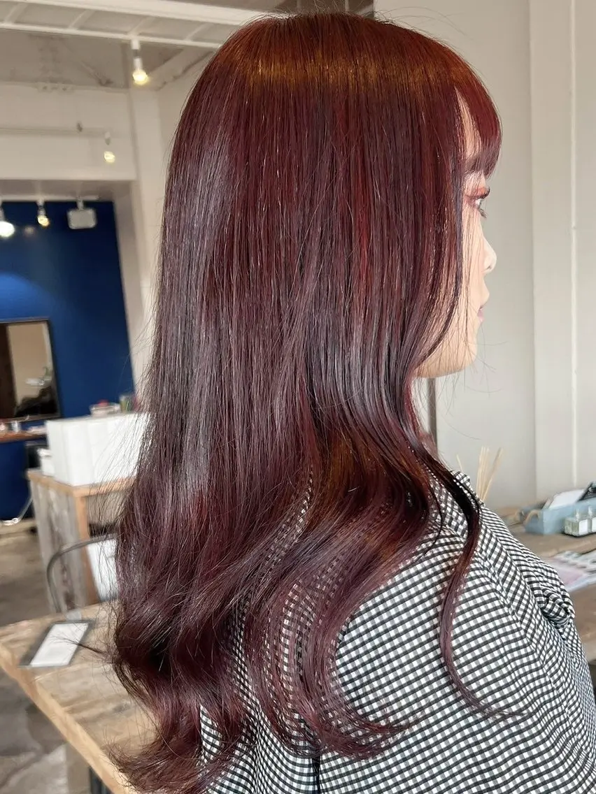 ロング カラー カット ヘアカラー トリートメント 岸下 理緒のヘアスタイル