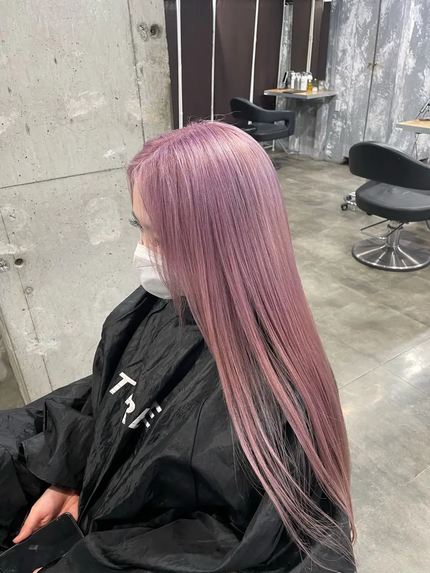 ロング カラー ヘアカラー ハイトーン 横浜💞ミオのヘアスタイル