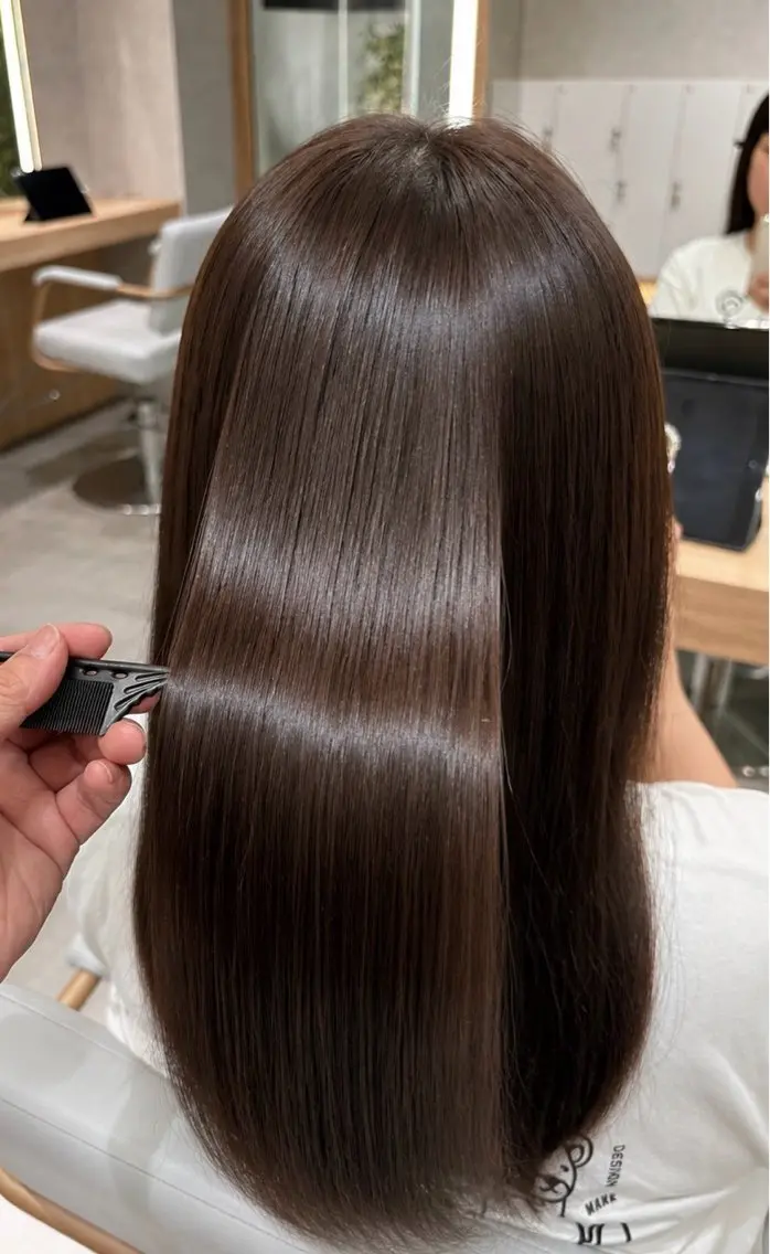 ロング パーマ カット 縮毛矯正 トリートメント 縮毛矯正特化💎& 透明感カラー✨レオのヘアスタイル