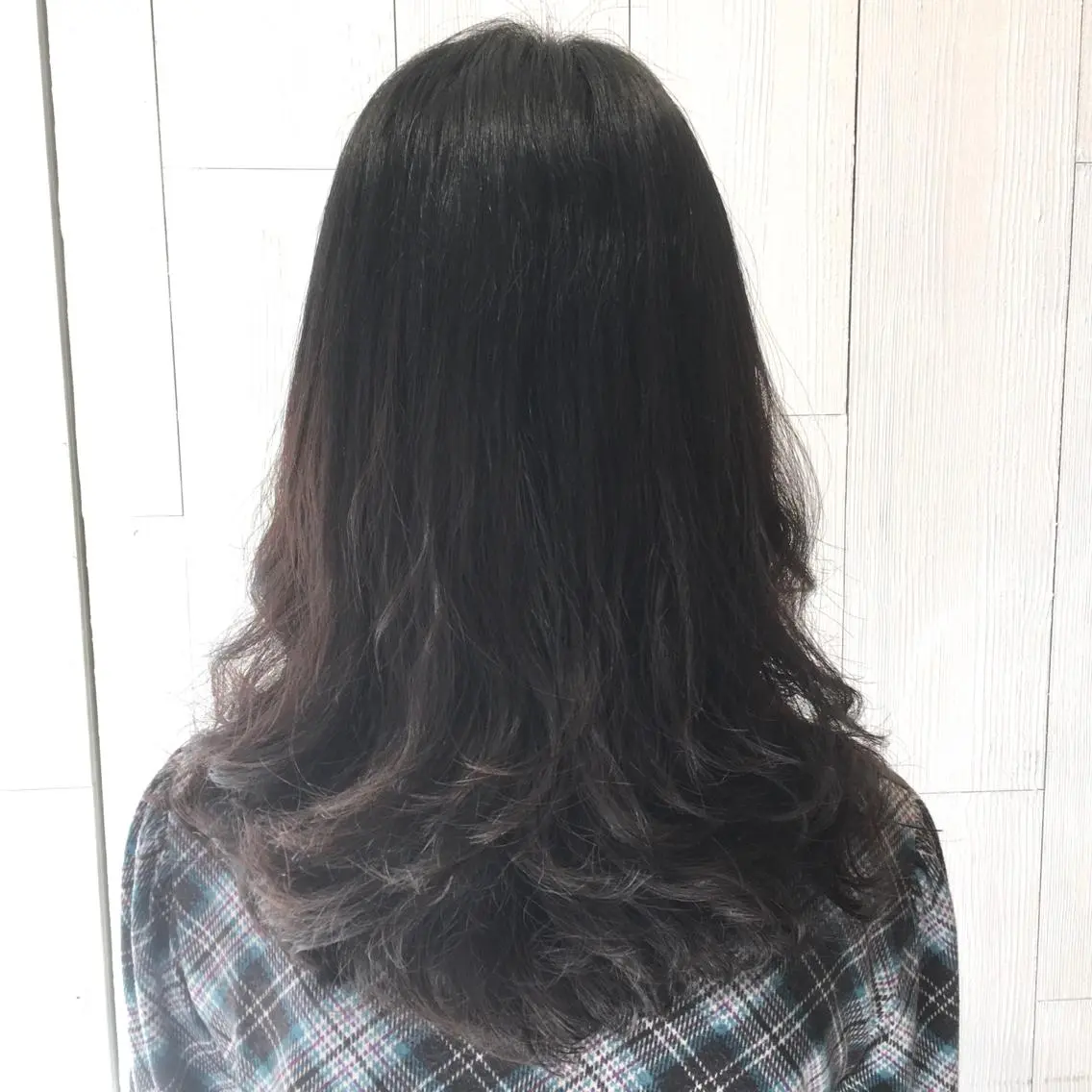 セミロング パーマ セミロングパーマ デジタルパーマ ハイライトカラー レイヤーカットのヘアスタイル