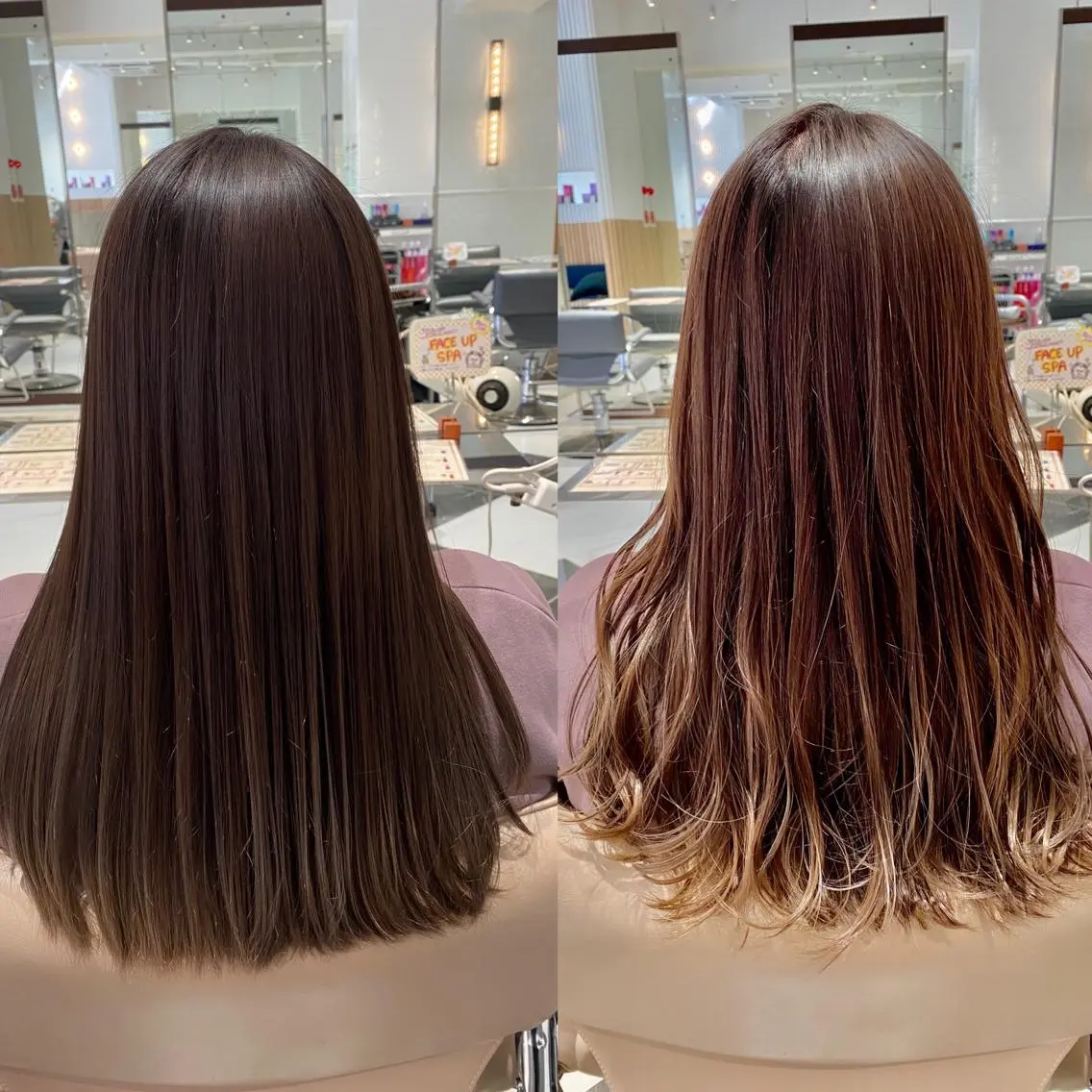 セミロング カラー ベージュカラー ブリーチ ハイトーンカラー ミルキーベージュ ブリーチなしカラー 谷合 貴志のヘアスタイル