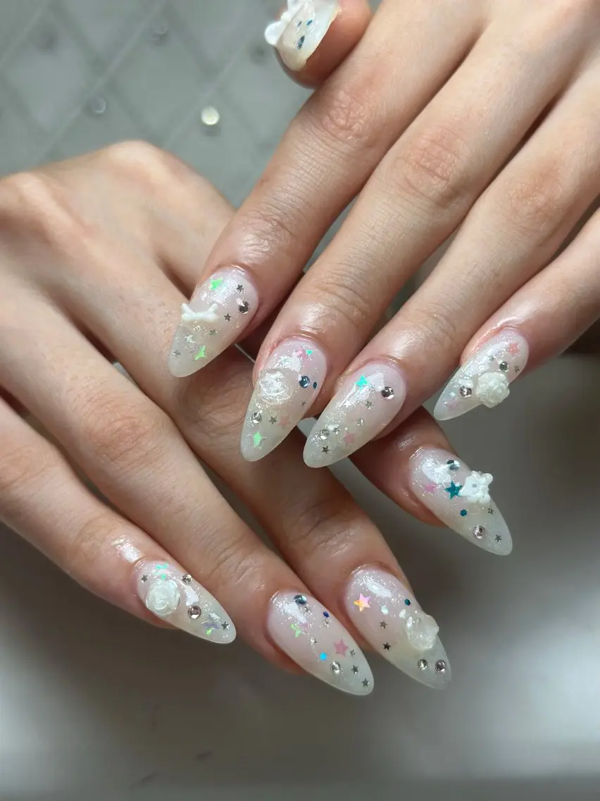 ネイル アートネイル 成人式 ジェルネイル ニュアンスネイル 夏ネイル ハンドネイル Nienail_ Luxeのネイルデザイン