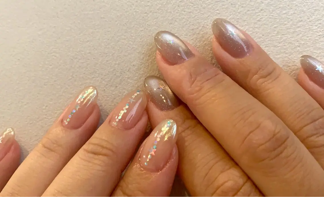 ネイル フラッシュネイル マグネットネイル ニュアンスネイル オフィスネイル ショートネイル sufu. nail YUKIのネイルデザイン