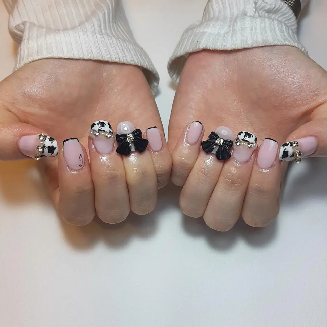 ネイル フレンチネイル リボン owlnail /持込みデザイン専門のネイルデザイン