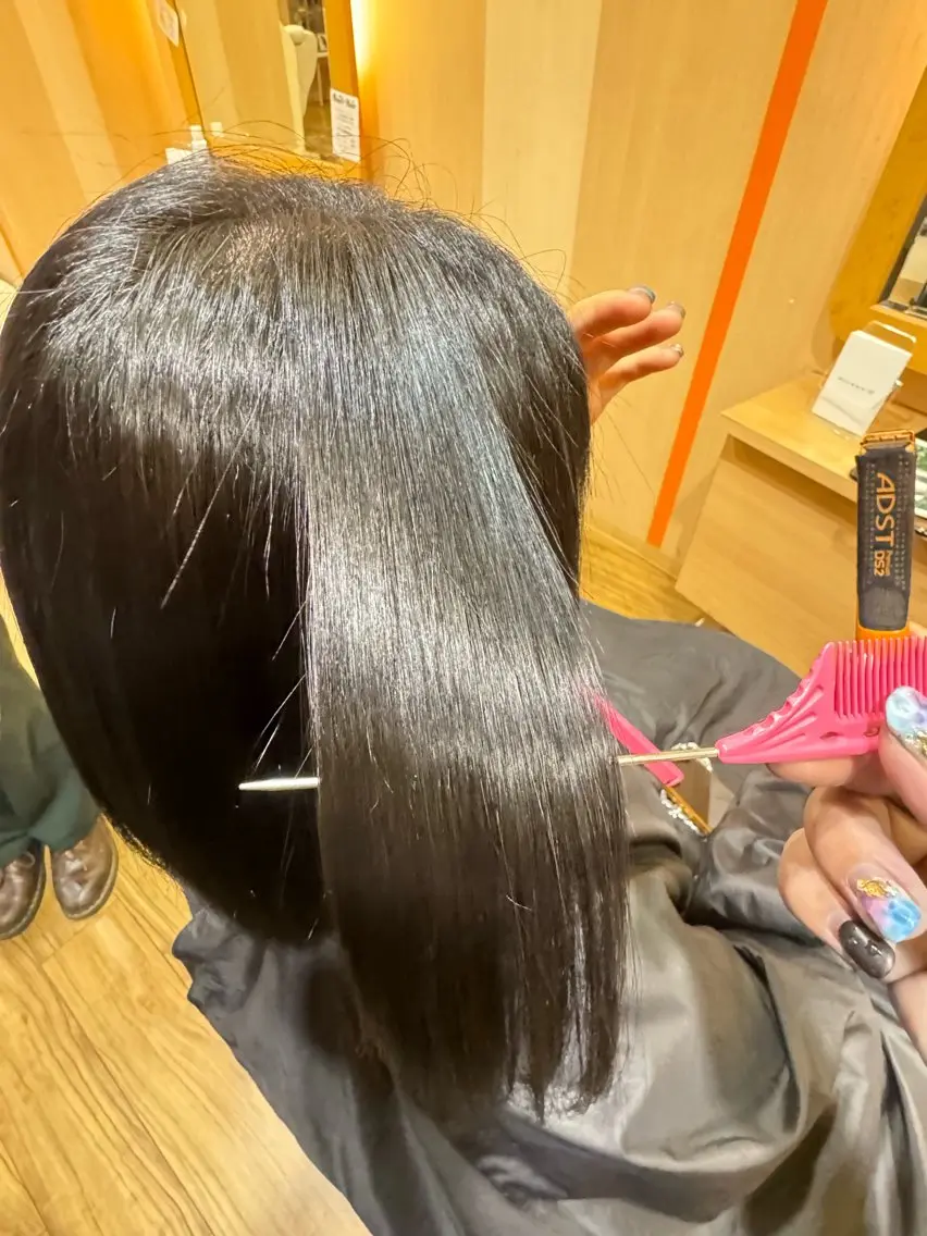 ミディアム カラー 縮毛矯正 トリートメント select 大森 慶斗のヘアスタイル