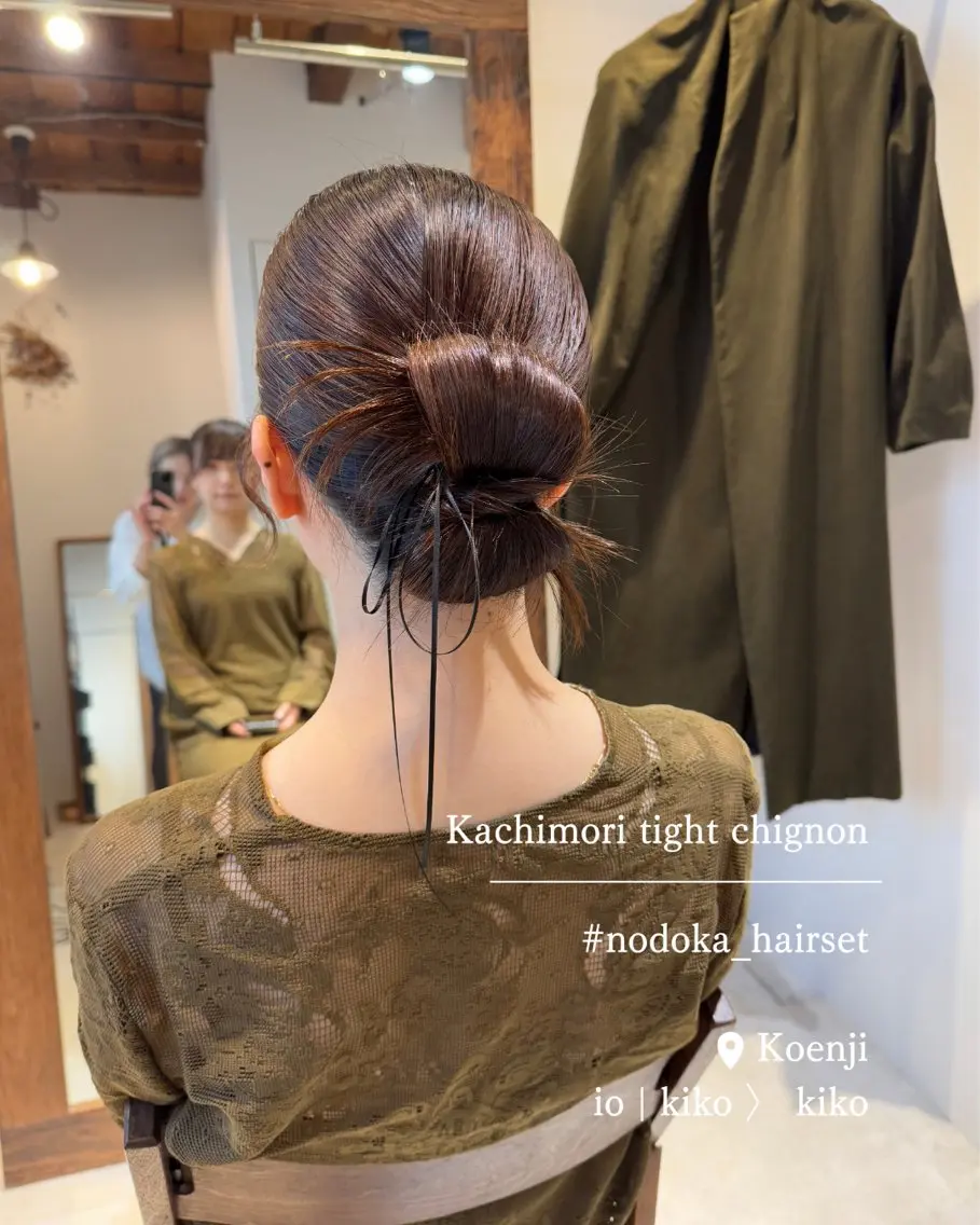 ミディアム ヘアアレンジ ヘアセット お呼ばれセット🕊️ 高円寺/太田和のヘアスタイル